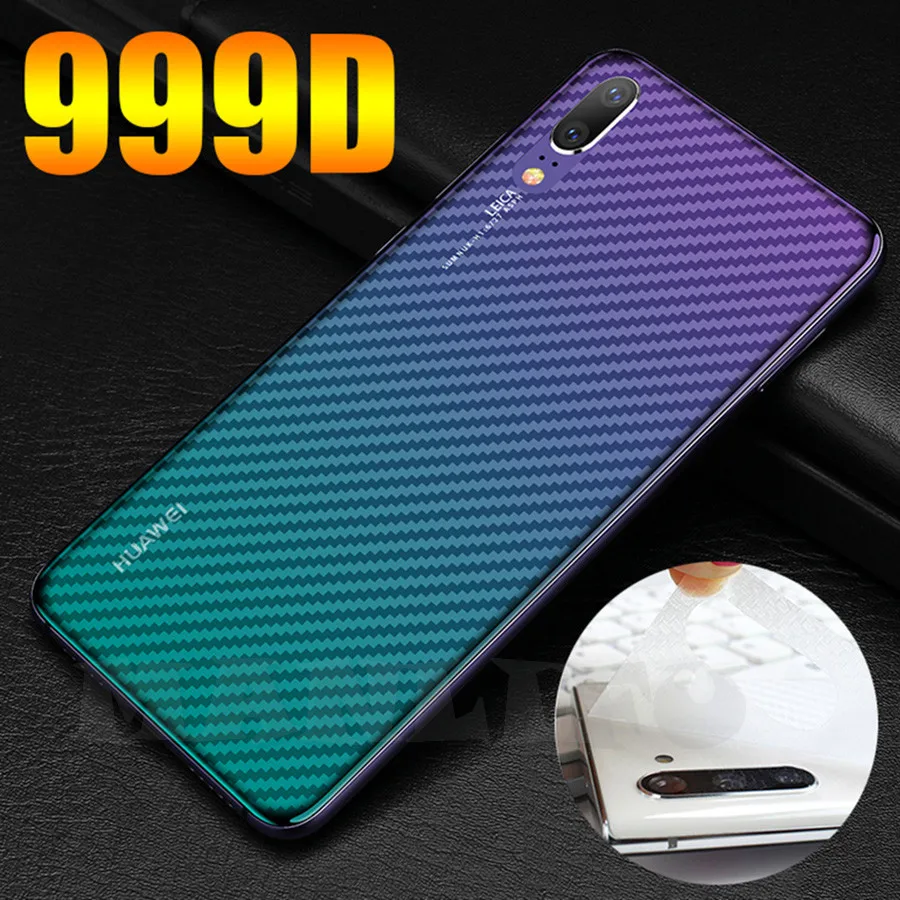 5 шт./лот 3D задняя пленка из углеродного волокна для Huawei P40 P30 P20 Pro P Smart 2019 Полный