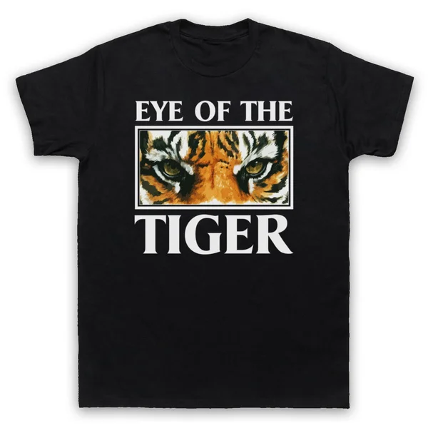 

Survivor Eye of The Tiger Rock Band Rocky Movie Mens Black T-Shirt