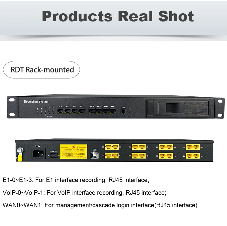 Система записи телефона Excelltel PBX RDT 8 линий HDD 1T рекордер в стойку диктофон