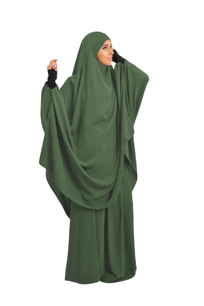 Eid Hooded Muslim Women Hijab Dress Prayer Garment Full Cover Khimar Long Robe Islamic Clothing Ramadan Niqab Djellaba Burka |
