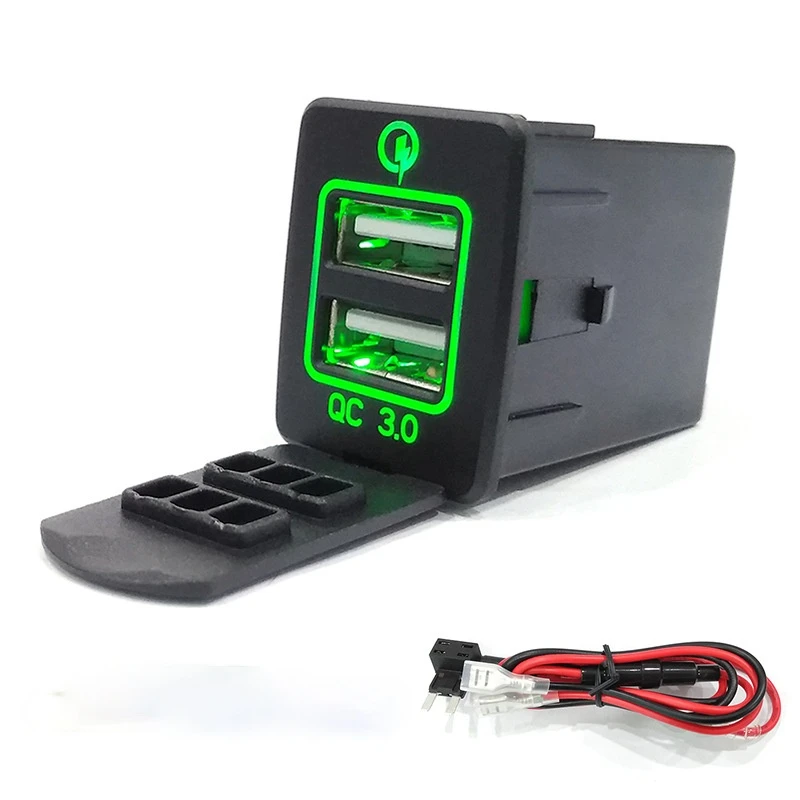 Адаптер питания QC3.0 с двумя USB-разъемами для модификации автомобиля Nissan Sylphy TEANA Tiida