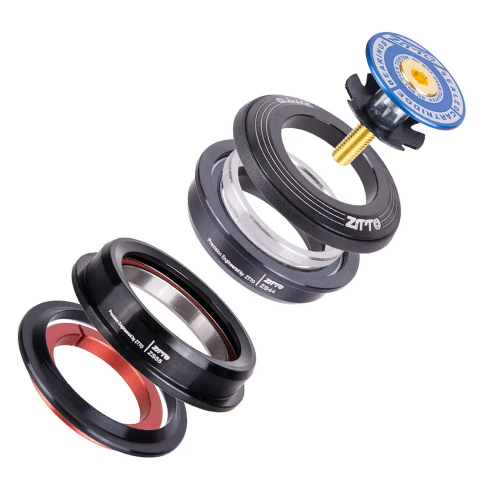 ZTTO 4455ST велосипедная гарнитура MTB 44 мм 55 56 CNC 1 1/8 &quot-1 1/2&quot 5 28 6 прямая трубка вилки