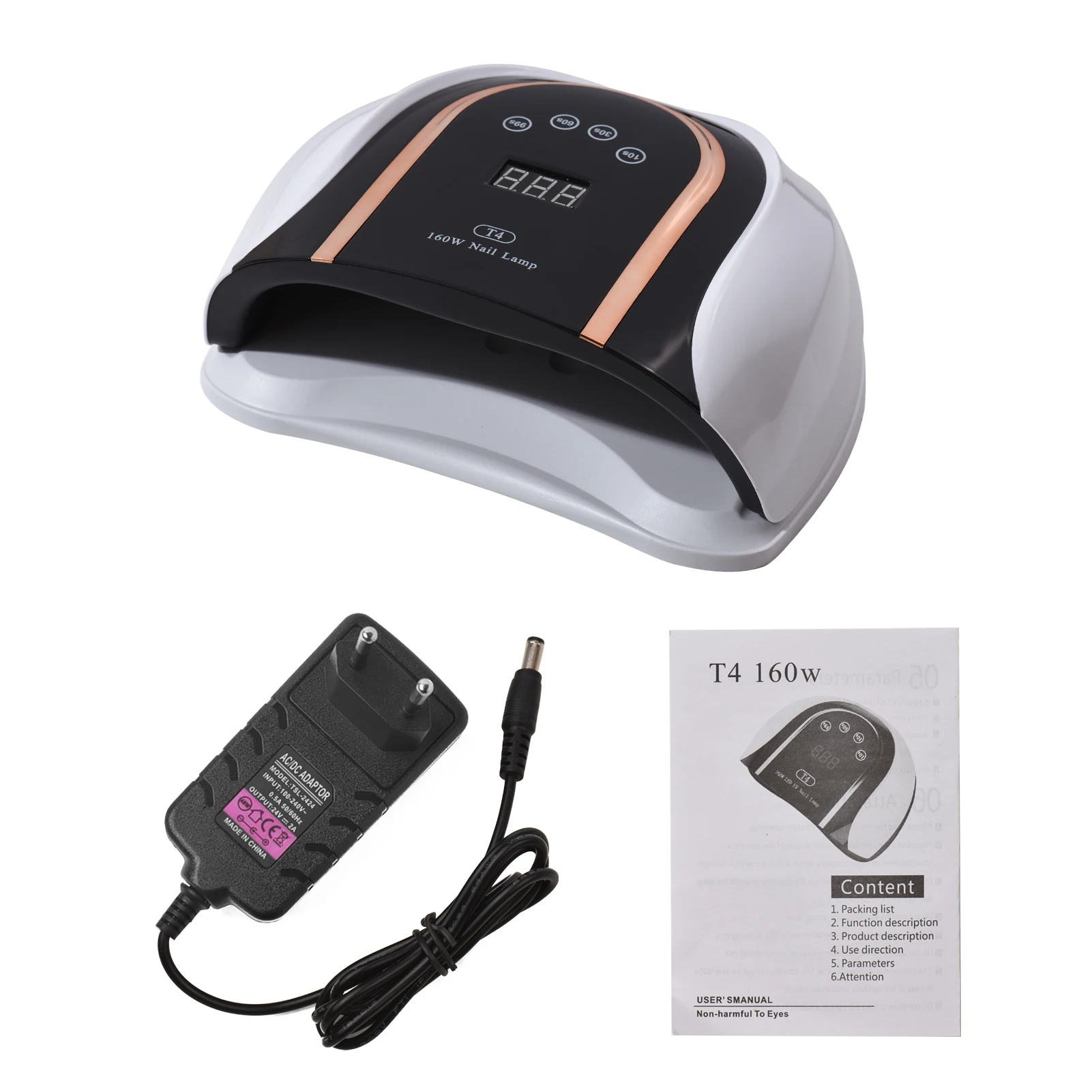 2021 New 160W UV LED Nail Lamp Gel Dryer with Smart Sensor 4 Timers Setting LCD Screen for Curing Fingernails Toenails | Красота и
