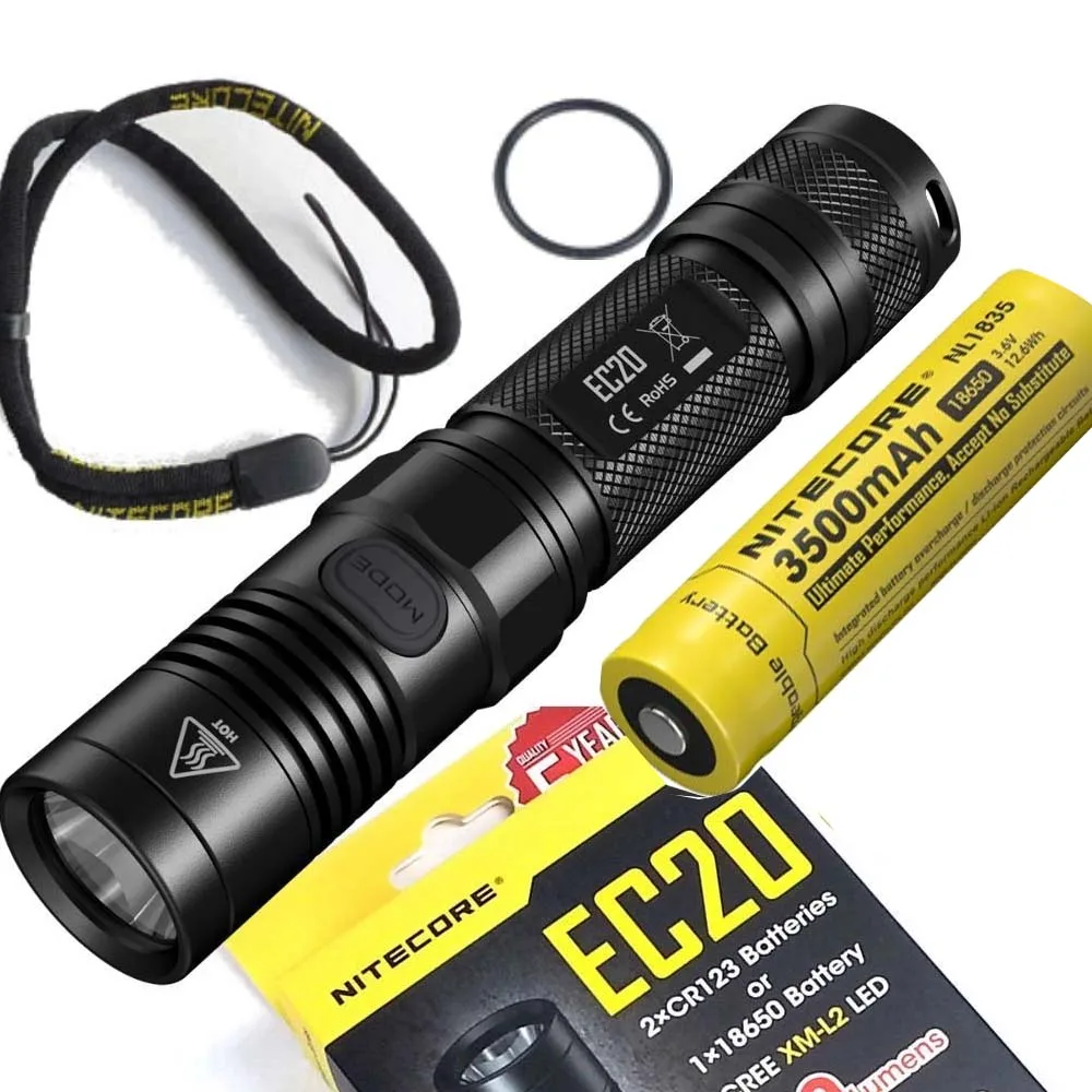 NITECORE EC20 флэш светильник CREE XM L2 T6 светодиодный максимум 960 люмен дальность луча 222