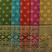 c1039 ethnic southeast asia burma thailand dai style womens jacquard skirt fabric diy sewing materials polyester clothing