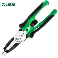 laoa 9 inch multifunction wire stripper cable cutter cr v steel electrician crimping cutting wood screw hand tools