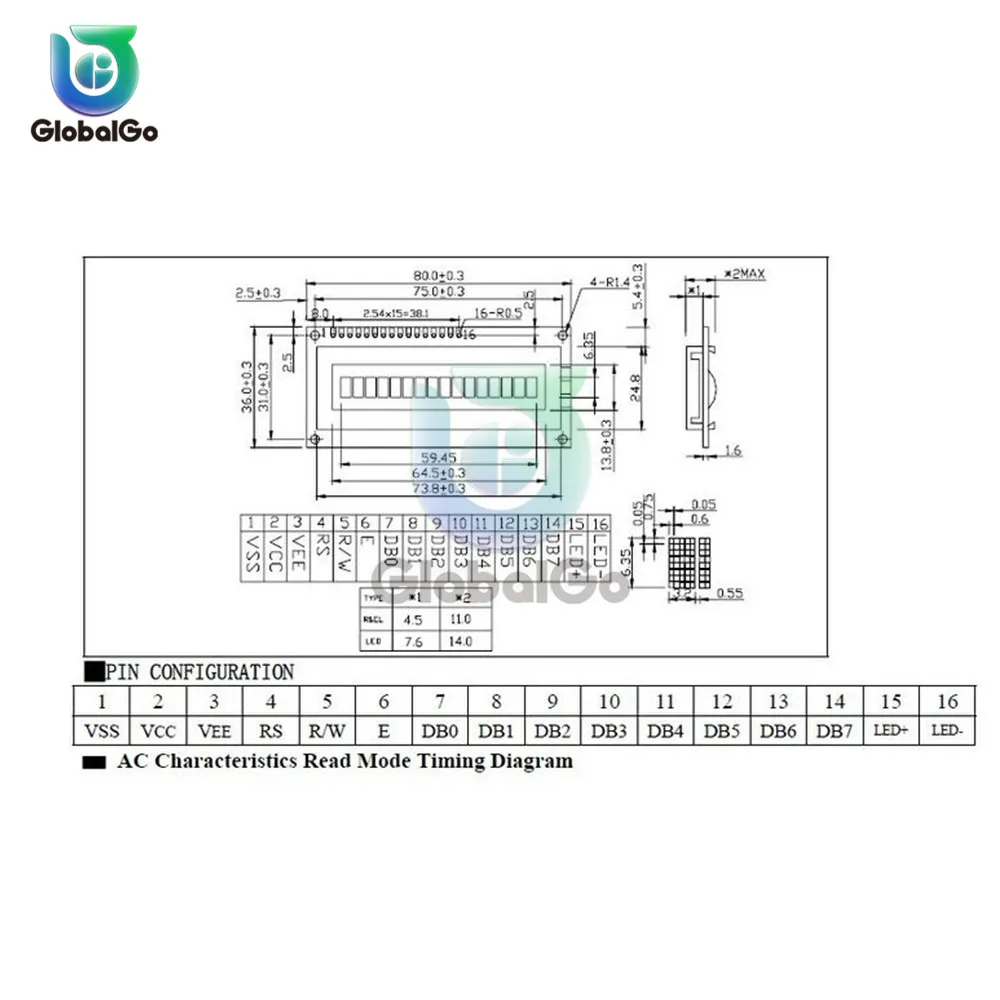 1601 ЖК-экран 16X1 цифровой светодиодный ЖК-дисплей модуль LCM STN SPLC780D KS0066 5V Однорядная интерфейсная плата