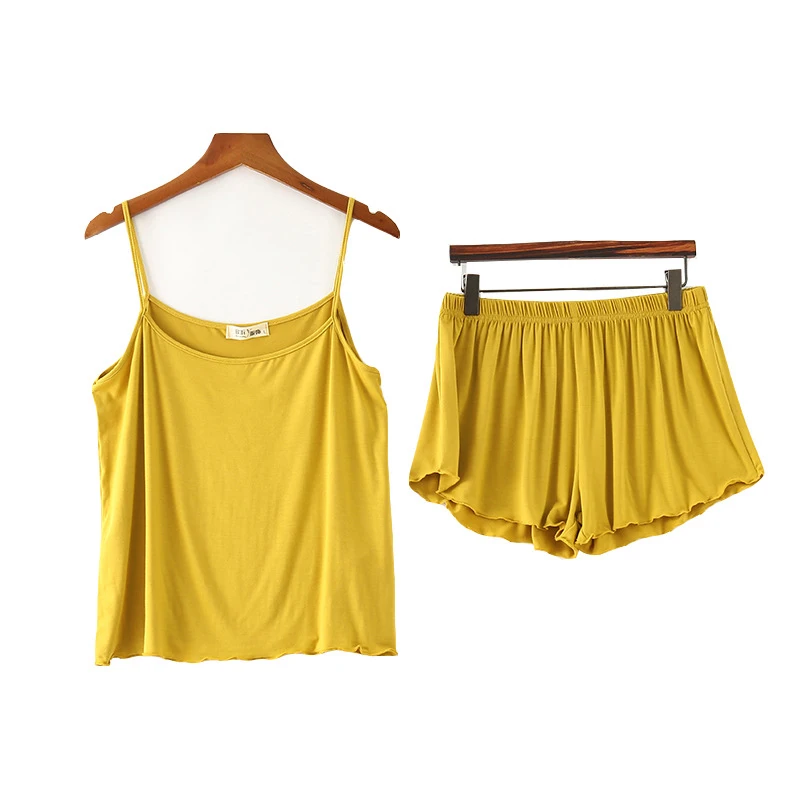 Женские сексуальные пижамы комплект из двух частей летние модала тонкий