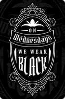 nobrand on wednesdays we wear black theme metal tin sign 8x12 inches