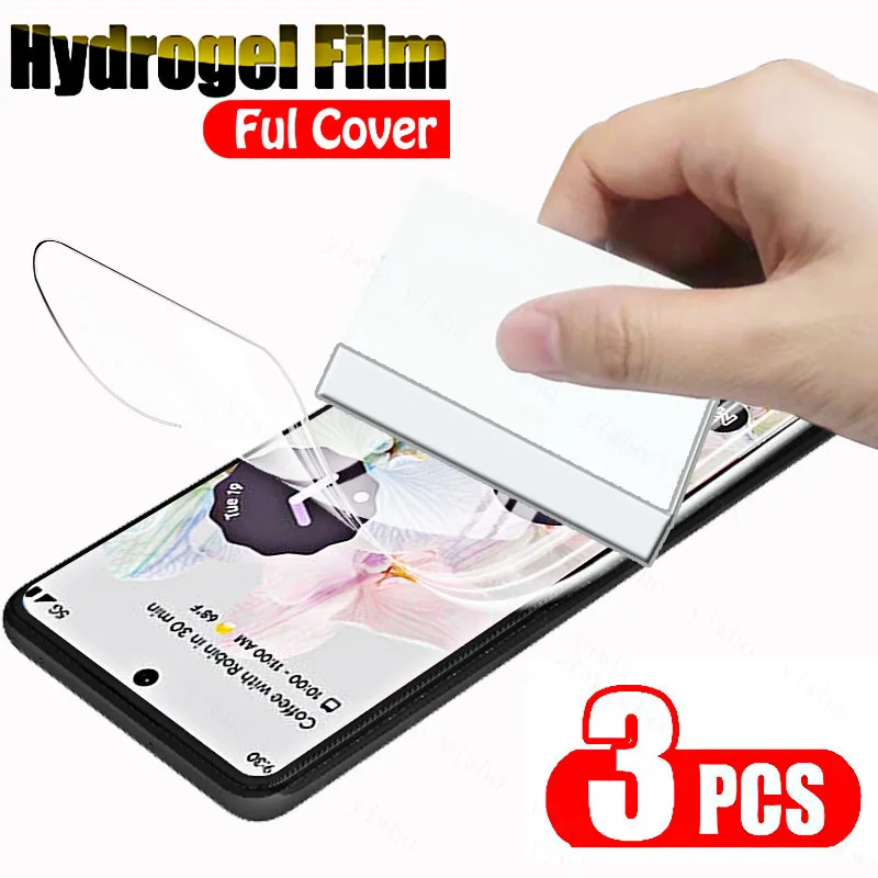 

3 шт. полное покрытие для Google Pixel 6 Pro, защитное стекло, Гидрогелевая пленка для Google Pixel 5 6Pro Pixel5 4a A4, защитная броня для экрана
