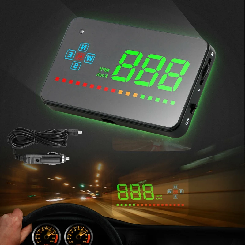 

Универсальный цифровой GPS-Спидометр A2, дисплей на лобовом стекле, превышение скорости миль/ч/км Предупреждение ющий сигнал о усталости, GPS-ди...