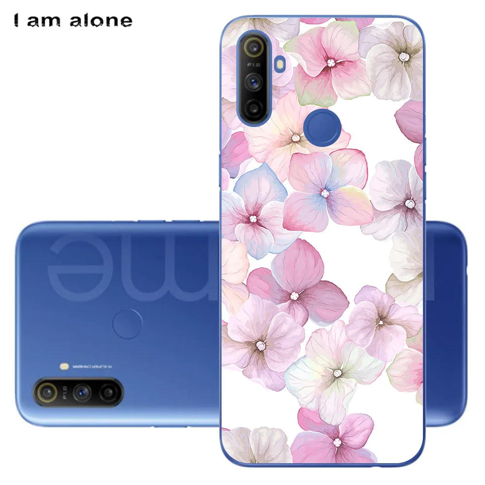 i am alone phone case for oppo realme 5 5i 5s 5 pro 6i global realme c1 c2 fashion color cute cartoon printed paint mobile free global shipping