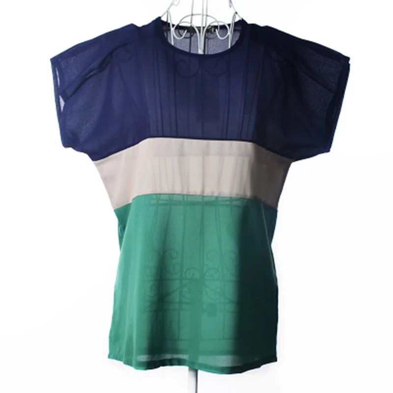 

Blusas Mujer De Moda 2021 Basic O-Neck Chiffon Blouse Summer Blouses Ladies Shirt Women Short Sleeve Woman Clothes Vintage
