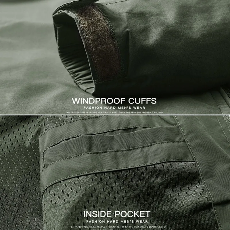 

Men's Windbreaker Jackets Waterproof Military Hooded Water Proof Wind Breaker Casual Coat Male Clothing 2021 Autumn Jackets Men