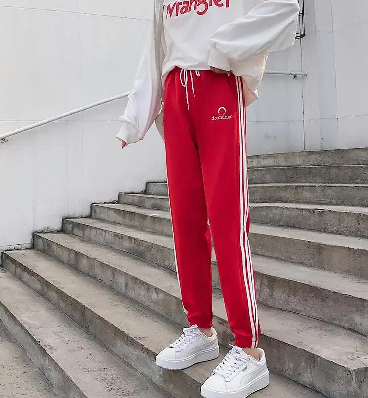 XHJ6 Осенние женские брюки японские Kawaii Harajuku Ulzzang повседневные свободные Ins Harlan повседневные брюки женская одежда для женщин - Цвет: XHJ6