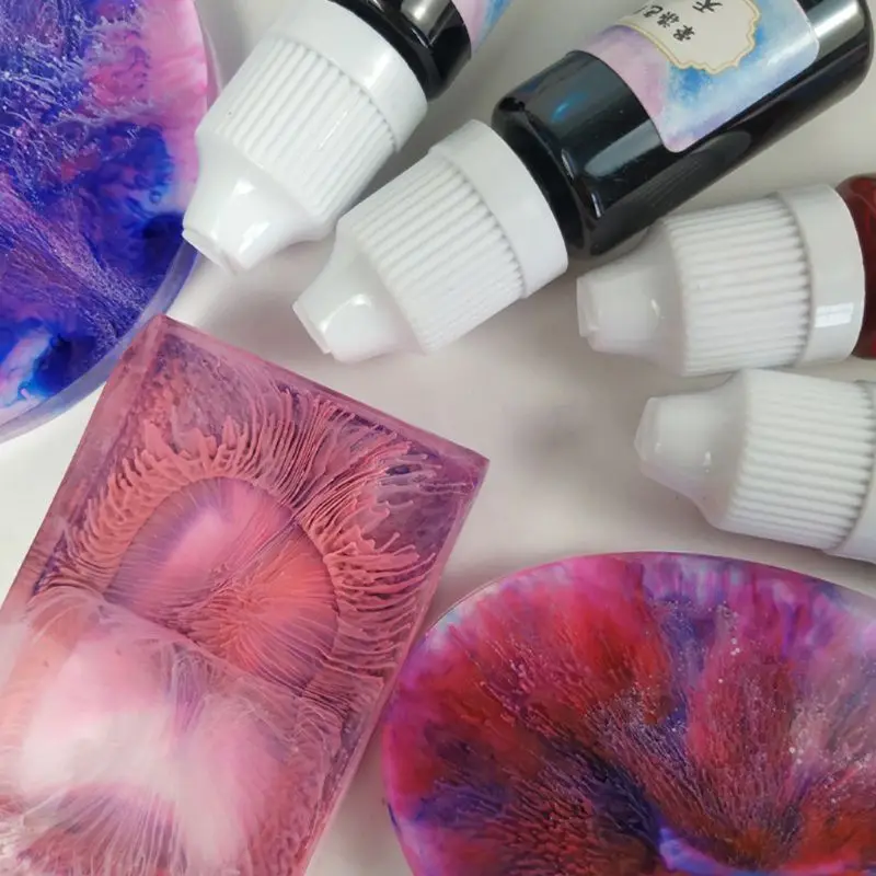 

17 Colors 10ML Art Ink Natural Resin Pigment Kit Liquid Colorant Dye Ink Diffusion UV Epoxy Resin Jewelry Making