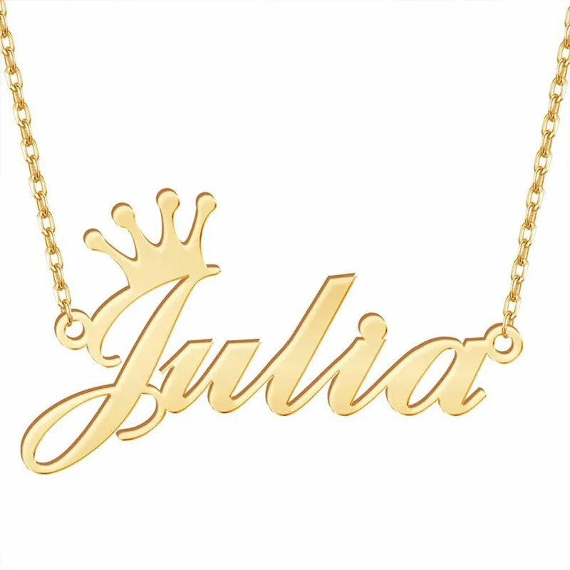 Модное индивидуальное ожерелье HIYONG золотого и серебряного цвета с именем