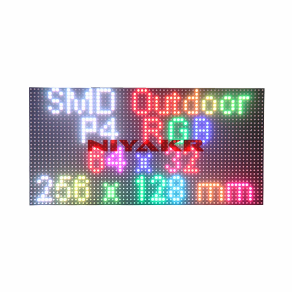 Наружный полноцветный светодиодный модуль P4 64x3 2 пикселя по заводской цене |