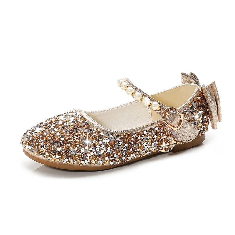 New Girls Leather Princess Sandals Children's 2020 Summer Sequins Kids Lovely Style Fashion Shoes Size 24-37 Sandalet | Мать и