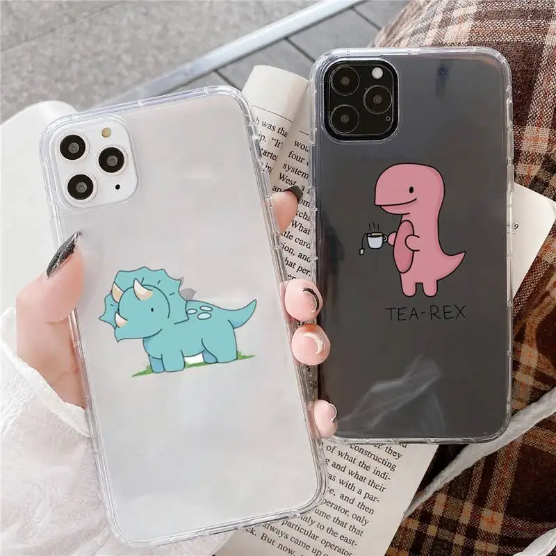 

Cartoon dinosaur couple friends Phone Case For for iphone 12 Mini SE 2020 5 5S 6 6S Plus 7 8 Plus X XR XS 11 Pro Max Funda Coque