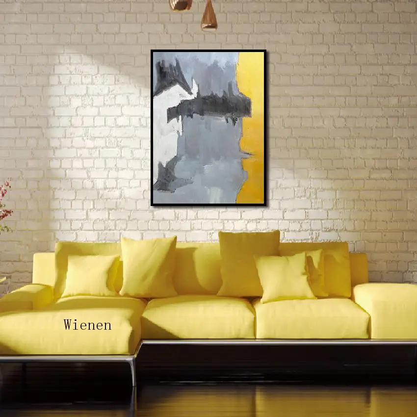 

Nordic Style Poster Yellow Gray Black Abstract Wall Art Canvas Painting Living Room Home Decoration Pictures and Prints