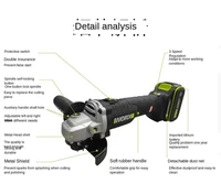 WU8088089 Wicker lithium brushless angle grinder wireless tool multi-function polishing and grinding machine