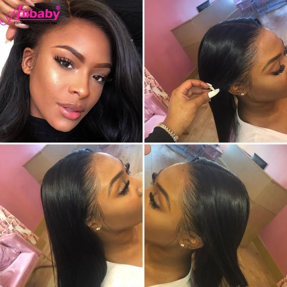 

Indian Weave Straight Hair Bundles Bone Straight Remy Human Hair Bundles With Frontal Extensions 134 Medium Brown Lace Front