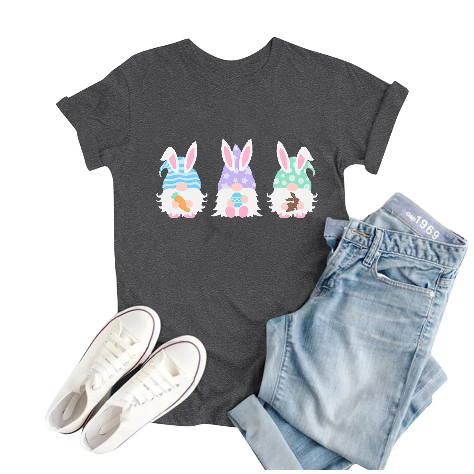 

2021 Women T-shirts Printed Plus Size O-neck T-shirts Casual Loose Print Short Sleeve Graphic T-shirts Tops