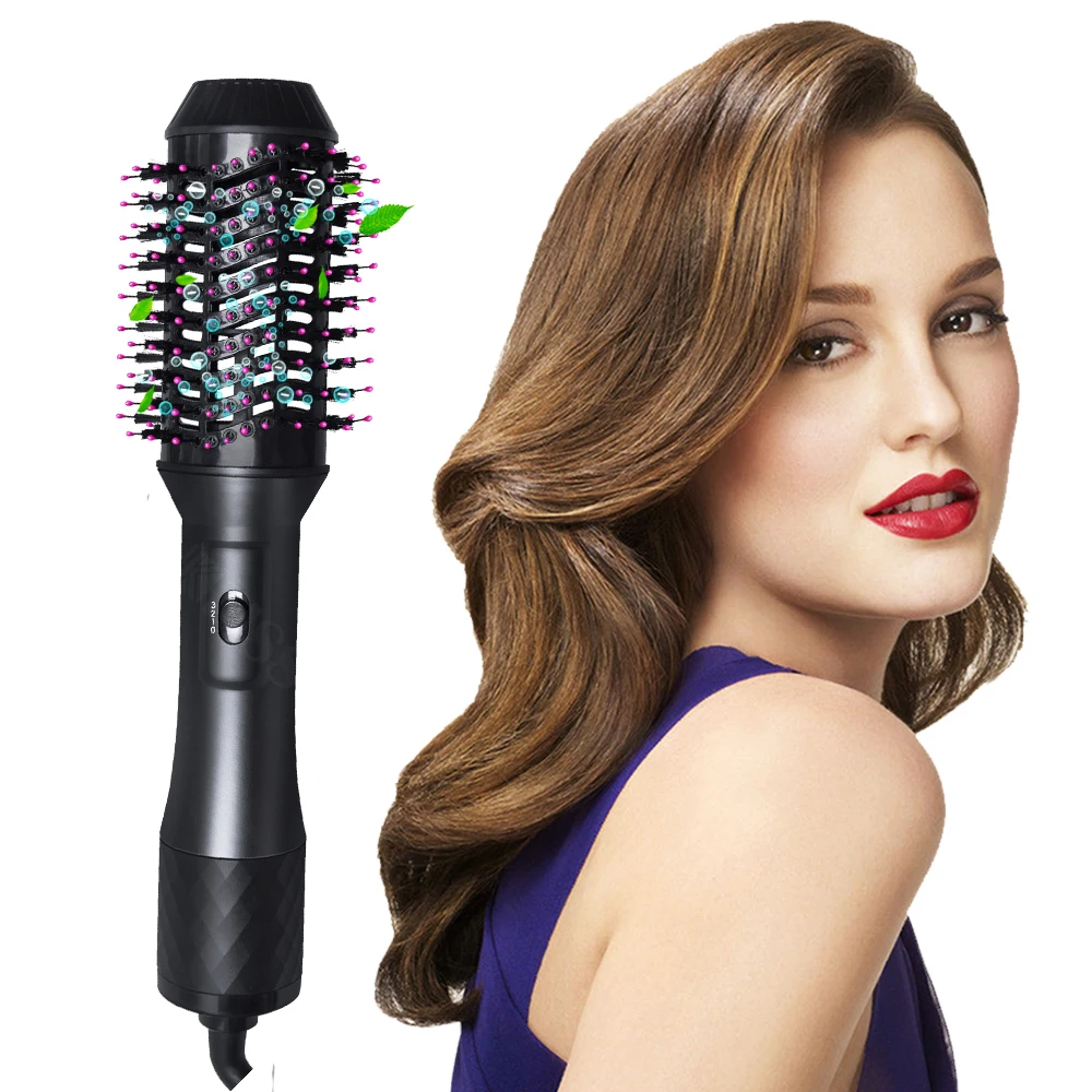 

Одношаговый фен для волос и объемная щетка, вращающаяся щетка для волос, выпрямитель для волос с отрицательными ионами, щетка, бигуди, расче...