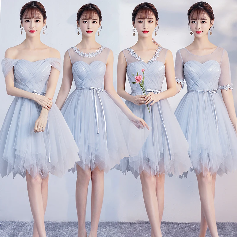 Платье для подружки невесты короткое Тюлевое бальное платье с