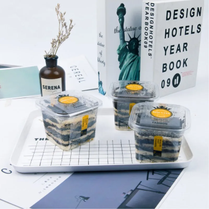 Одноразовая прозрачная миска для мороженого JO LIFE 10 шт. чашка десерта с крышкой