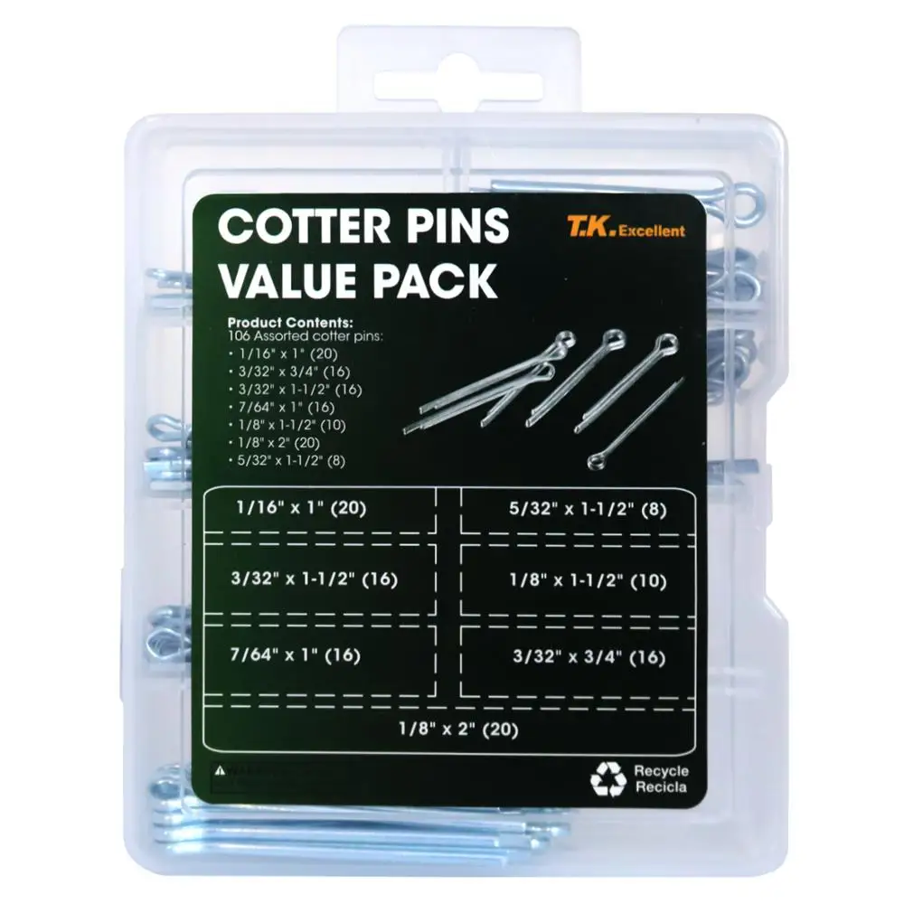 Т. К. Отличный ассортимент оцинкованный комплект штырей 106 шт|Булавки| |