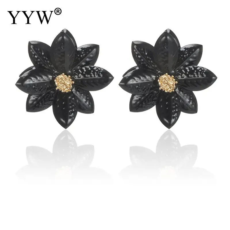 Женские винтажные серьги-гвоздики с цветочным узором | Украшения и аксессуары