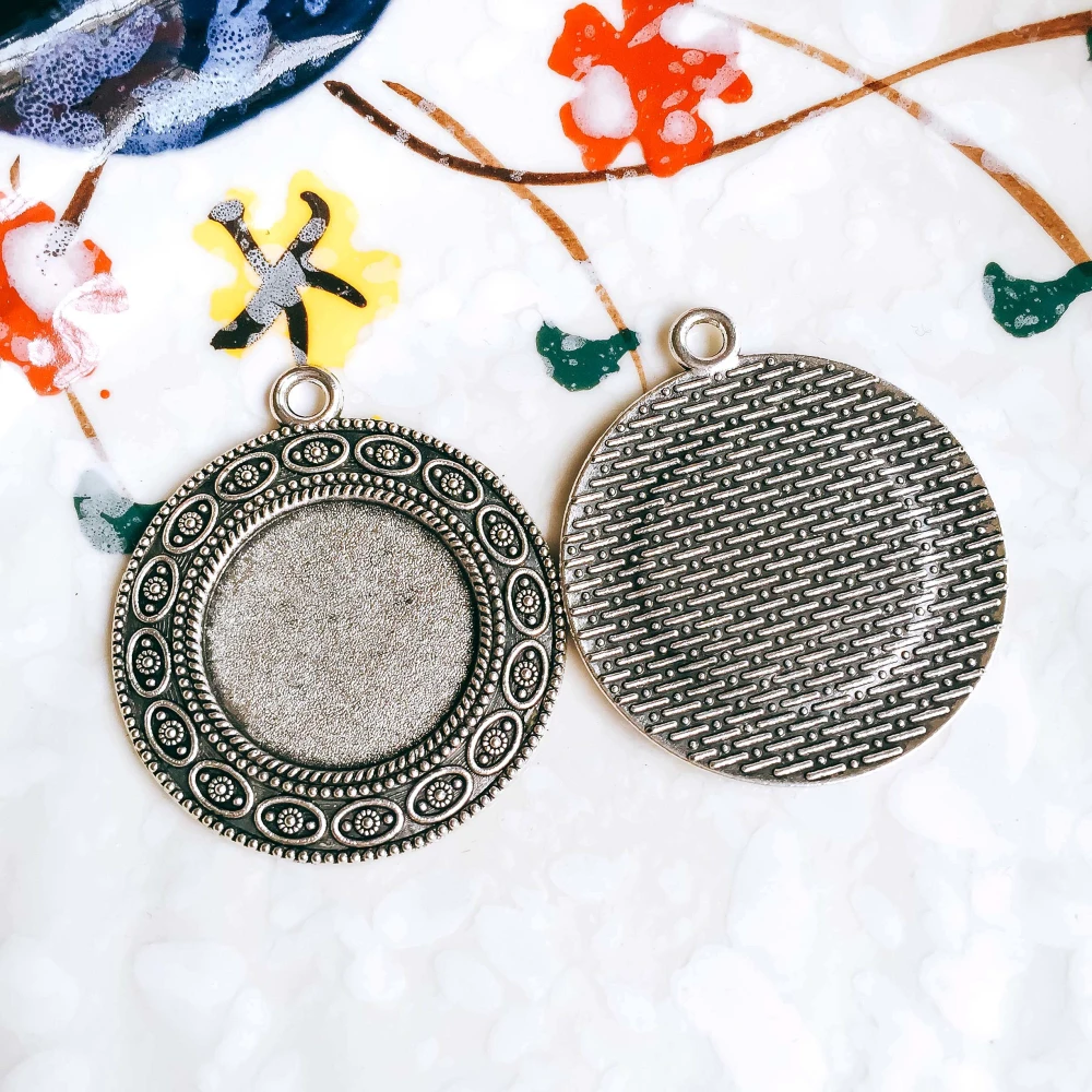 Античный бронзовый серебристый цвет 20 мм стеклянные заготовки под кабошон