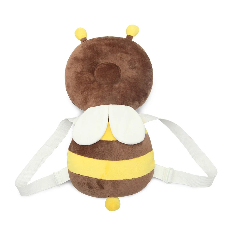 Coffee Solid Bee Детские защитные накладки на голову, защитные накладки для младенцев, новорожденных, Мультяшные шлейки, головные уборы, Новейшие защитные накладки, пчела, ангел, жук - Цвет: Coffee Solid Bee
