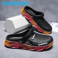 new 2021 shimano fishing slippers summer fashion beach men sandals rubber flat breathable zuecos hombre klompen garden shoes