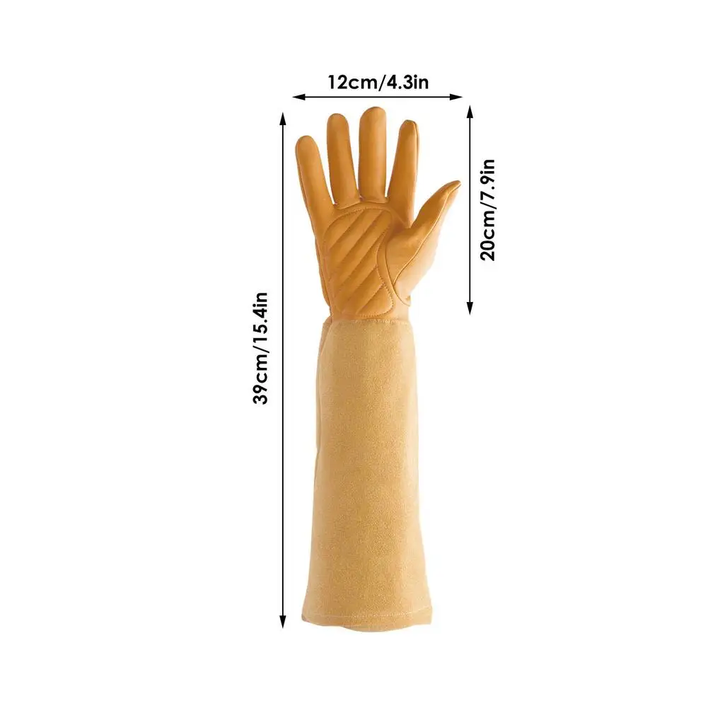 

1Pair Gardening Gloves Heavy Duty Thorn Proof Rose Pruning Gloves For Planting Long Sleeve Work Welding Garden Working Supplies