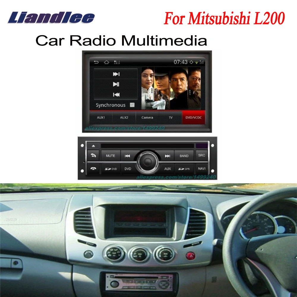 Liandlee 2 Din Автомобильный GPS Android для Mitsubishi L200 2008 ~ 2013 Радио Навигация карты DVD плеер HD