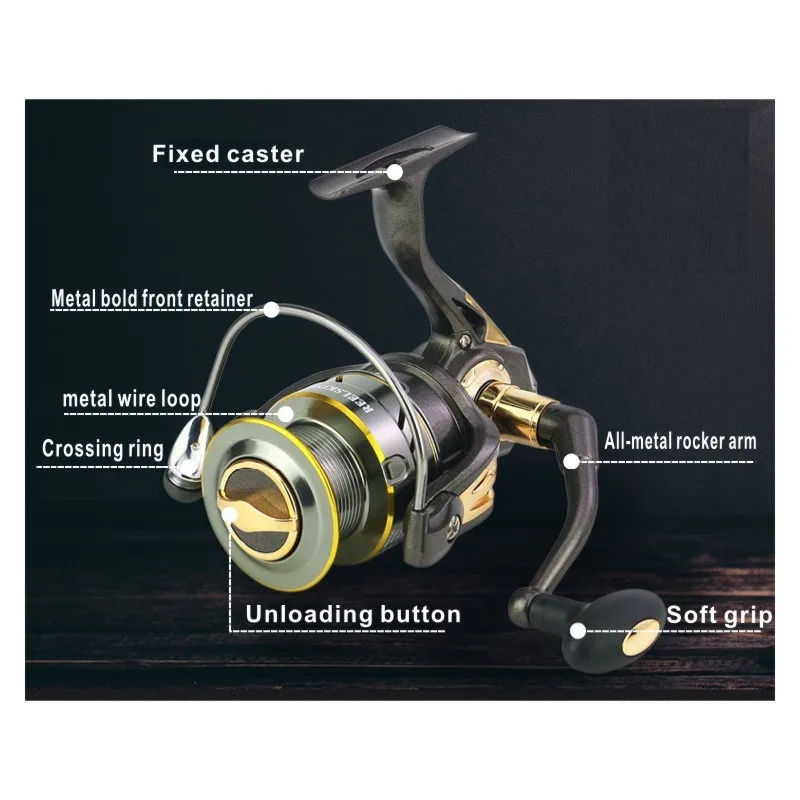 

2020 GLS brand KY series high speed ratio 6.3: 1 metal rocker without gap reaction structure spinning wheel fishing reel
