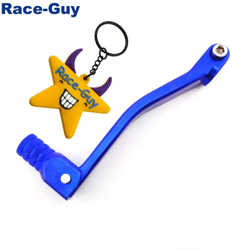 Синий складной алюминиевый рычаг переключения передач 11 мм для китайских 50cc 70cc