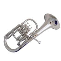 eb alto horn nickel plated with case mouthpiece 3 piston alto horn musical instruments yellow brass altohorn