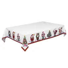 Christmas Tablecloth Decorative Table Runner Long Table Cover for Xmas Party Holiday christmas decoration navidad(84 x 60in )