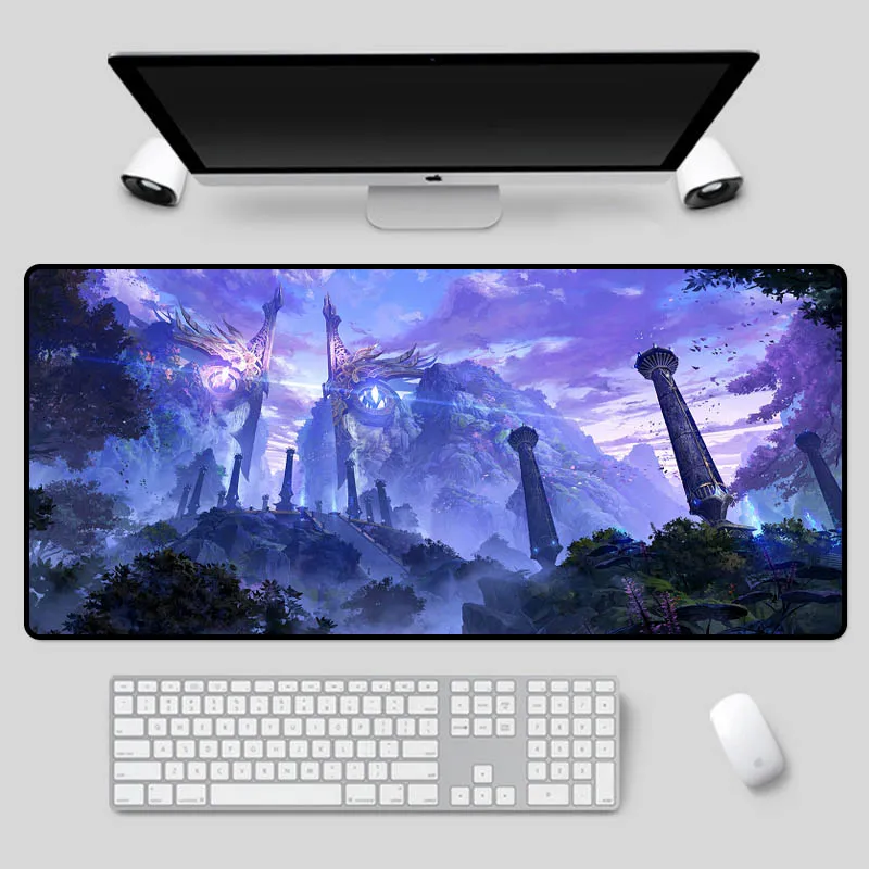 

XGZ Exquisite multi-size selection mouse pad cartoon landscape pattern table mat high-quality non-slip rubber keyboard pad
