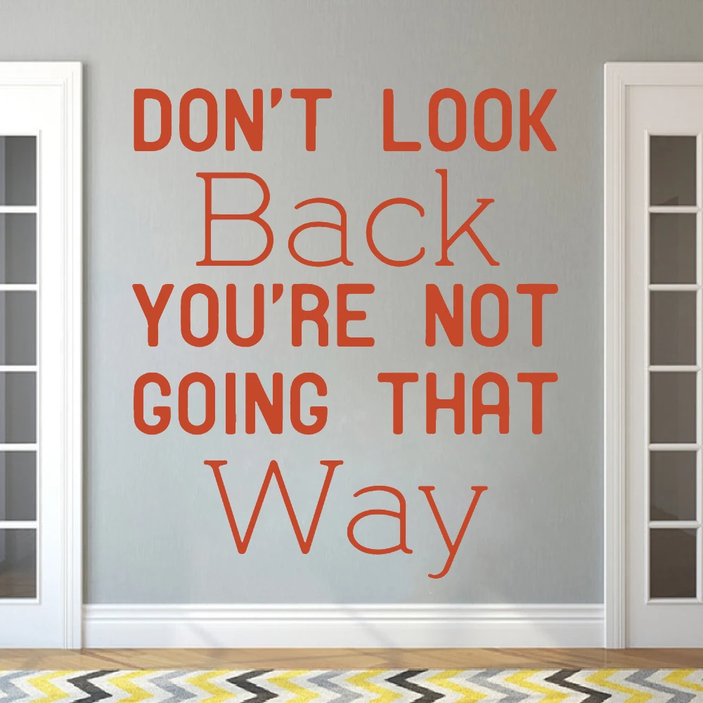 

Don't back Quotes Sentences Phrases Vinyl Wall Decals Decor For Company School Livingroom Removable Stickers Decoration HQ1038