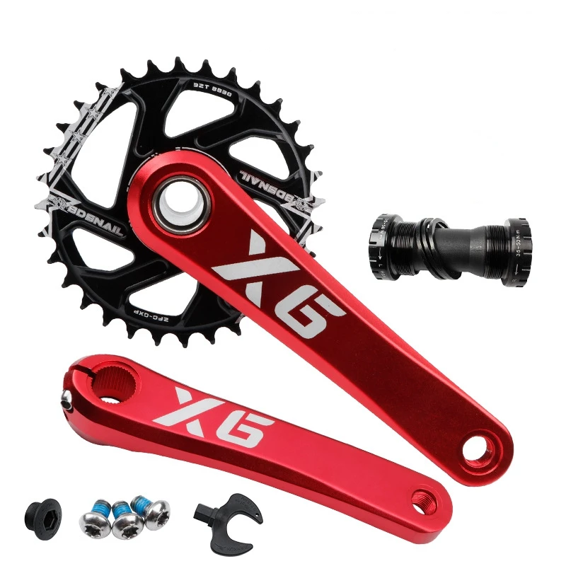 

IXF X6 Aluminum Alloy CNC Mountain Bike Hollow Intergrated Chainwheel 170/175mm with Bottom Bracket