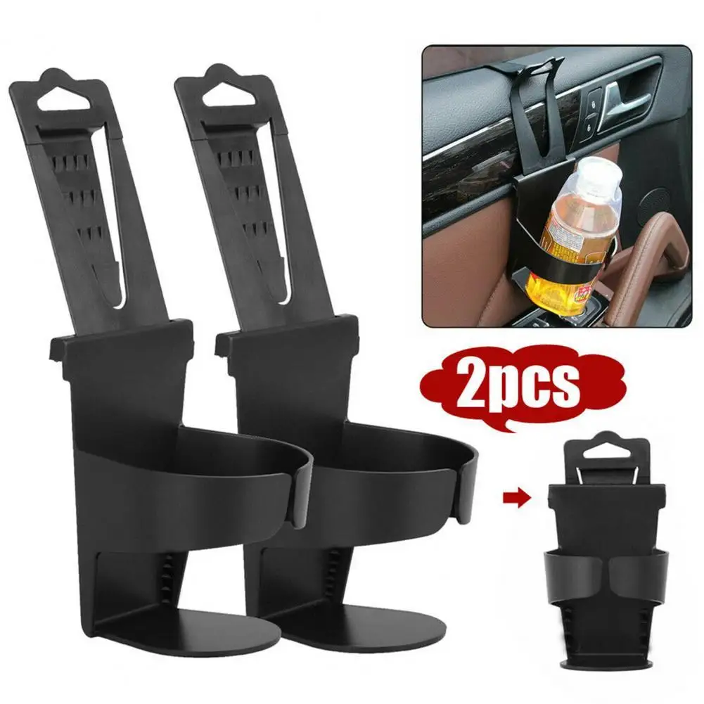 

2Pcs Car Cup Holder Universal Adjustable Black Truck Door Mount Drink Bottle Stand for Vehicle Universal Car Cup Holder