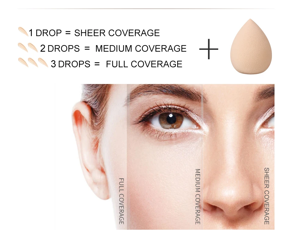 O.TWO.O Foundation 15ml Matte Long Lasting Full Concealer Foundation Makeup Liquid Cream Natural Base Make Up