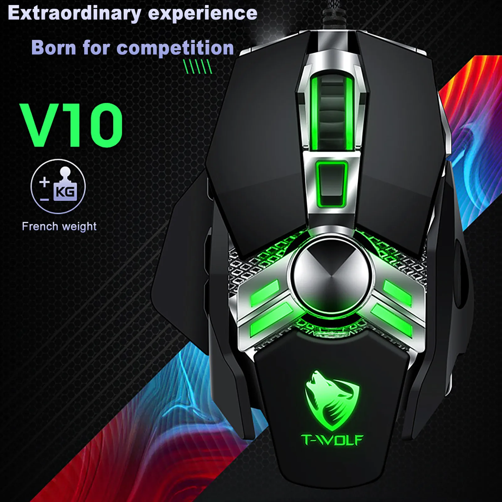 Светодиодная оптическая Usb Проводная игровая мышь 7 кнопок 6400 точек/дюйм