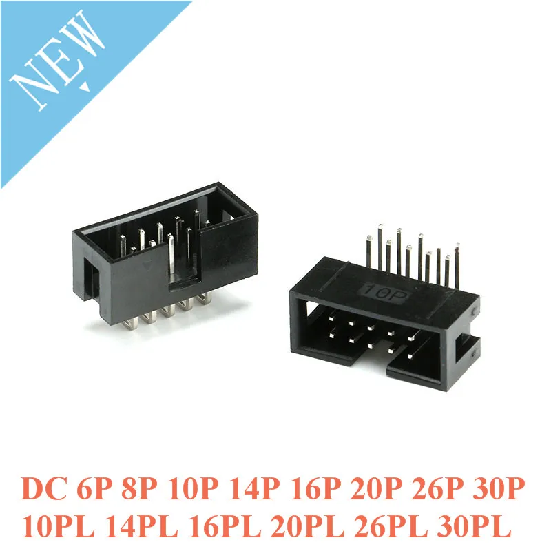 10 шт. DC3 6P 8P 10P 14P 16P 20P 26P 30P Pin PL 2 54 мм разъем коннектора ISP штекер с двойными