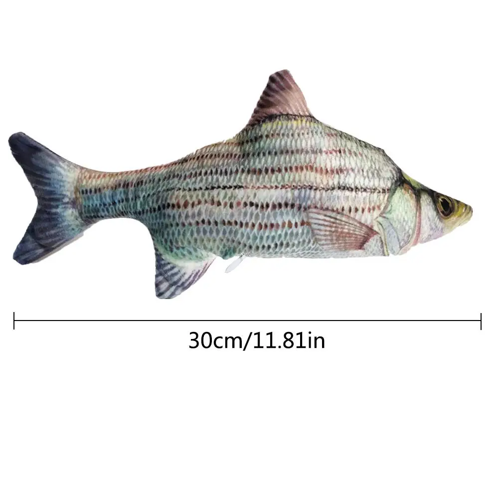 

Electric Moving Fish Cat Toy Realistic Plush Simulation Electric Wagging Fish kids Toy Catnip Kicker Toy for Kitten Kitty Pet